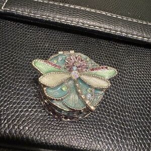 Vintage Monet Dragonfly magnetic Pill Box